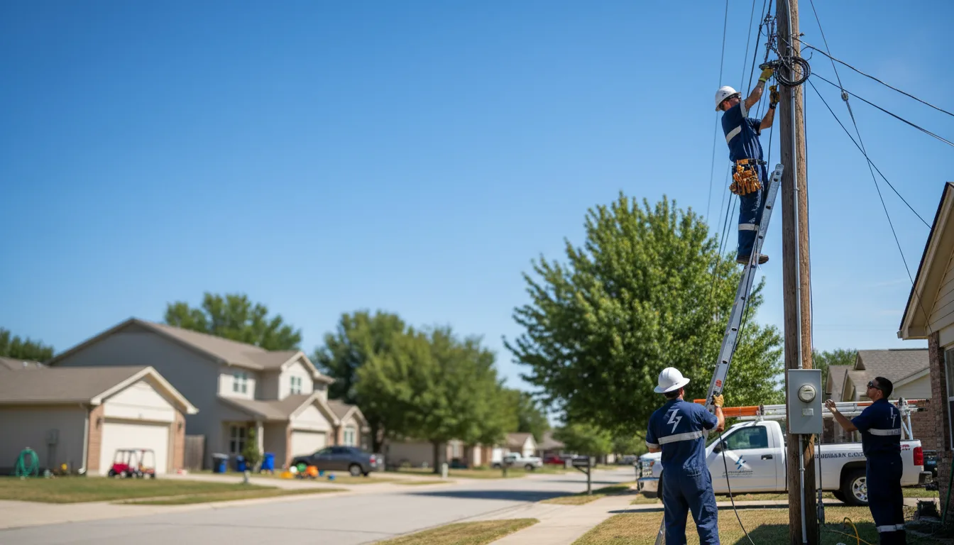 Residential electrician providing installation services in Spade, TX